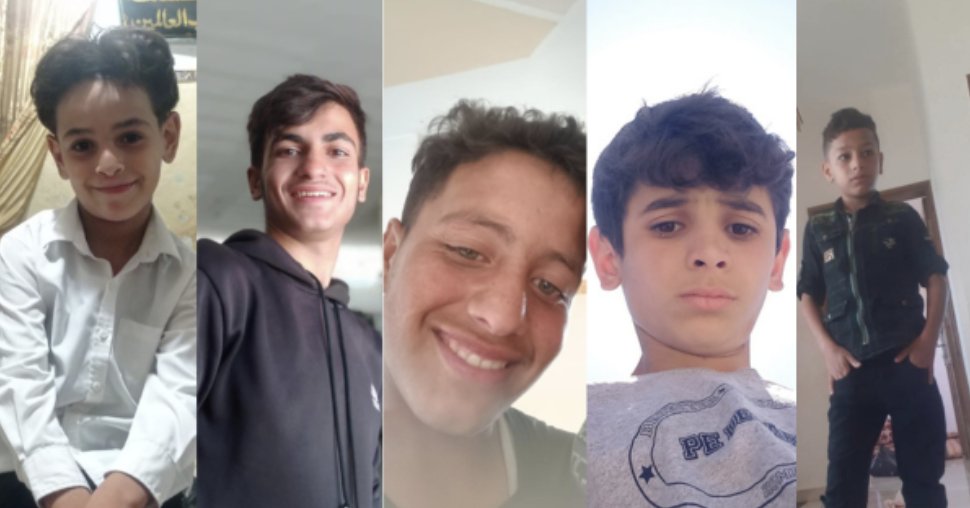 These five Palestinian boys have gone missing while searching for aid in Gaza. Their families have searched hospitals &amp; morgues for their sons to no avail.

They fear their sons have been abducted &amp; disappeared by Israeli forces.

Per Defense for Children International—Palestine.