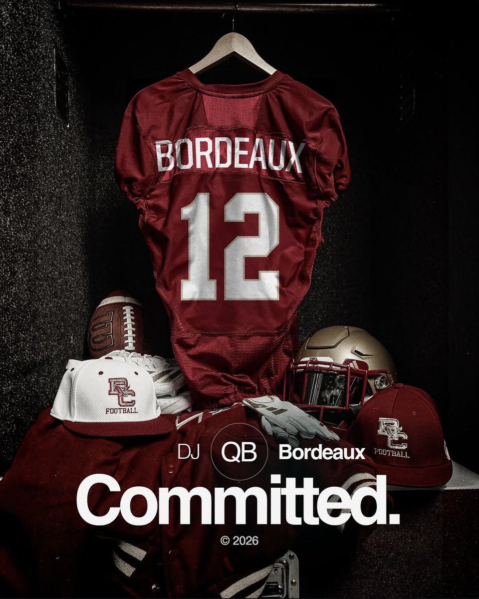 rsports410's tweet photo. 🔥 Welcome DJ Bordeaux! 🔥
3⭐ QB | Class of 2026
Legend HS ➡️ Boston College 🦅

💨 6’2” | 195 lbs | 4.50 speed
📊 5,000+ career passing yards | 46 TDs

The future is NOW. #FamilyFirst #BostonCollege #QB1 https://t.co/jFylputz8f