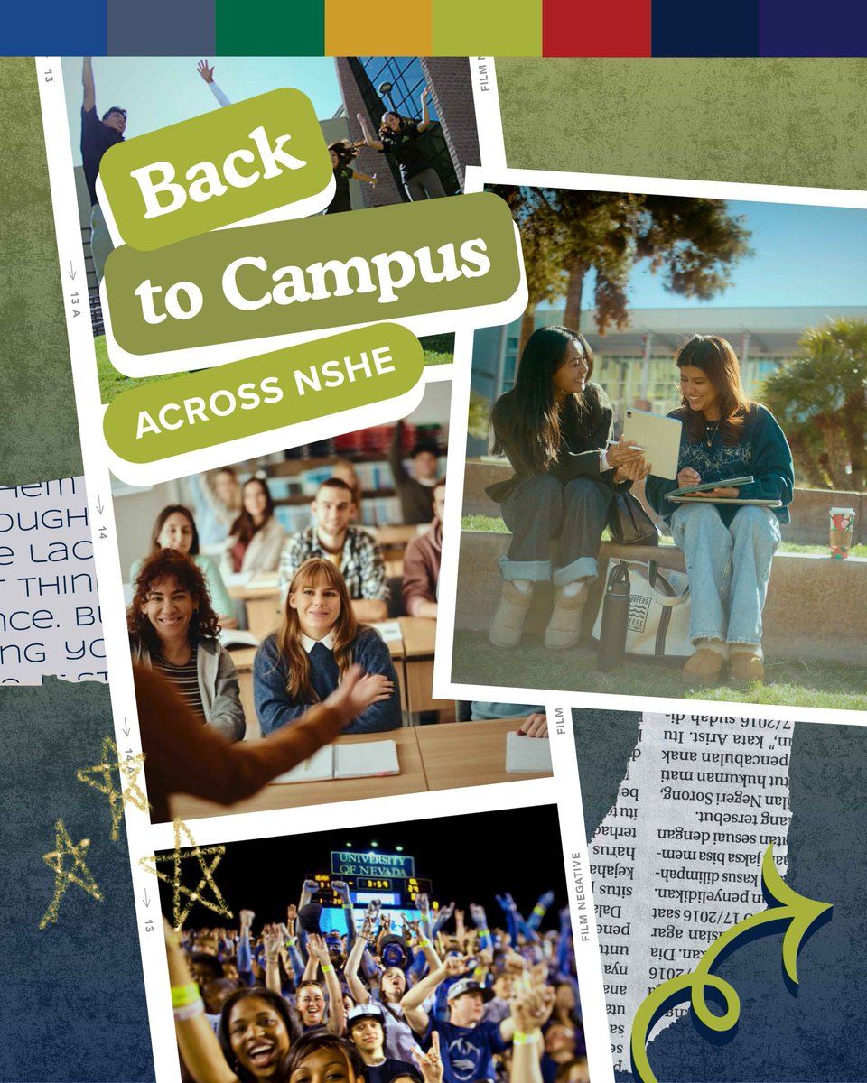 NSHE's tweet photo. The fall semester begins August 25 at Nevada’s public colleges and universities. Here’s to a strong and successful start! #NVHigherEd https://t.co/M3jozA5Y2D