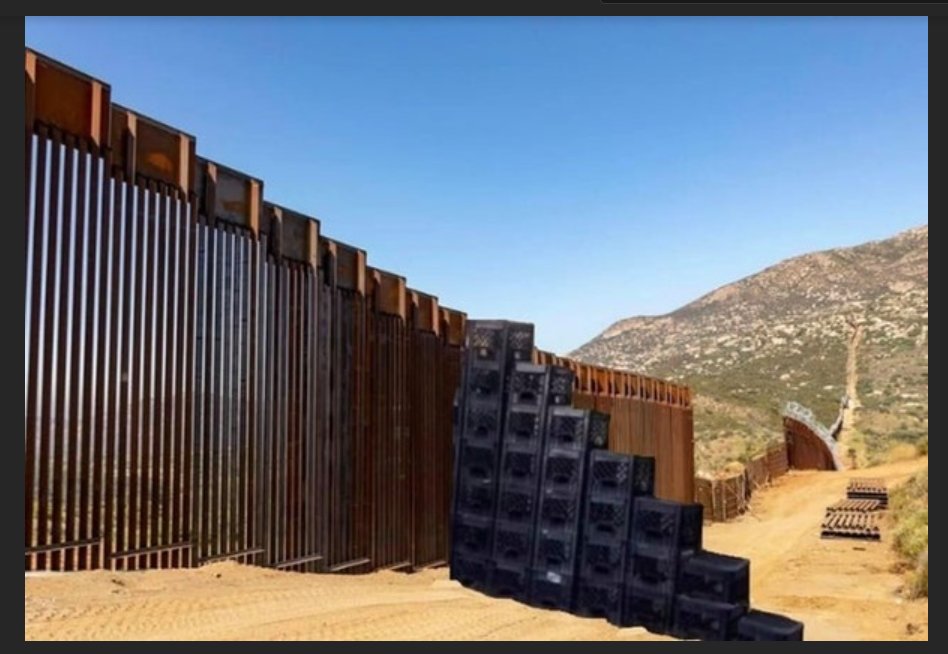 Wow, when painted black, the border wall will be hard to get over.
