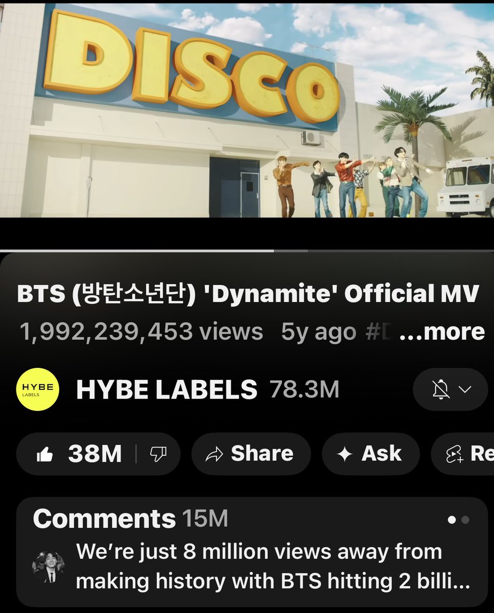 Momotwinstars14's tweet image. 8 million views more , let’s make this happen for them. 
#Dynamite5thAnniversary 
#DynamiteBTS