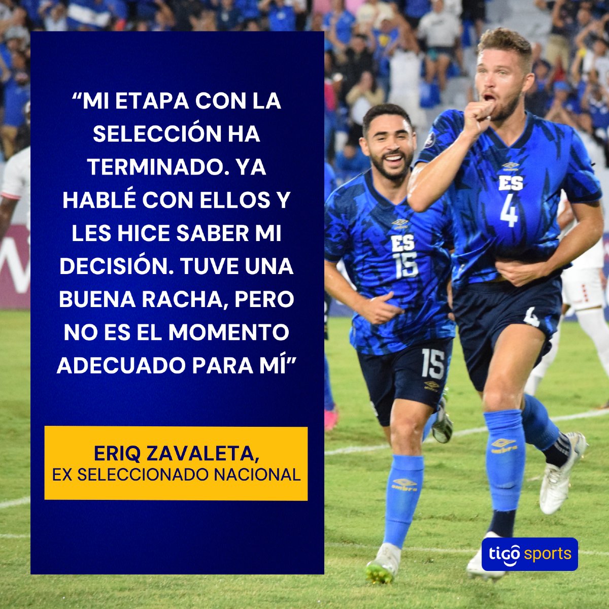 ZAVALETA NO REGRESARÁ A LA SELECTA ❌🇸🇻

🙅 El defensor reveló a Diario AS su decisión de no regresar a la selección salvadoreña, tras haber sido contactado por la Federación.

🗣️ "El apoyo de la afición fue fundamental para mí cuando recién llegué a la selección. Viví momentos