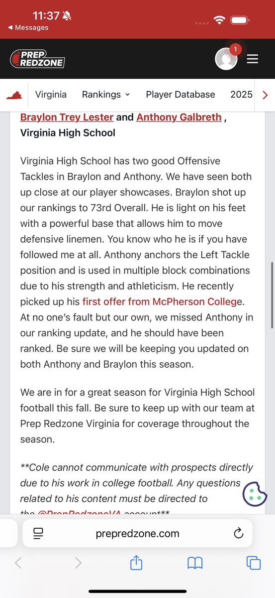 Braylon Lester (@braylon_lester) on Twitter photo Thank you <a href="/PrepRedzoneVA/">Prep Redzone Virginia</a> <a href="/carljfred/">Carl Frederick</a> <a href="/GoLions1934/">Cole Laing</a> for the write up today! Can’t wait to see what this season brings!!! <a href="/SportsHeather/">Heather Williams</a> <a href="/CoachPatt11/">Derrick Patterson</a> <a href="/JBoLester84/">J-Bo Lester</a> <a href="/MaxPreps/">MaxPreps</a> <a href="/VHSL_/">VHSL Athletics</a> <a href="/FOTCSports/">Fresh Off the Clock</a> <a href="/Rivals/">Rivals</a> Thank you <a href="/PrepRedzoneVA/">Prep Redzone Virginia</a> <a href="/carljfred/">Carl Frederick</a> <a href="/GoLions1934/">Cole Laing</a> for the write up today! Can’t wait to see what this season brings!!! <a href="/SportsHeather/">Heather Williams</a> <a href="/CoachPatt11/">Derrick Patterson</a> <a href="/JBoLester84/">J-Bo Lester</a> <a href="/MaxPreps/">MaxPreps</a> <a href="/VHSL_/">VHSL Athletics</a> <a href="/FOTCSports/">Fresh Off the Clock</a> <a href="/Rivals/">Rivals</a>