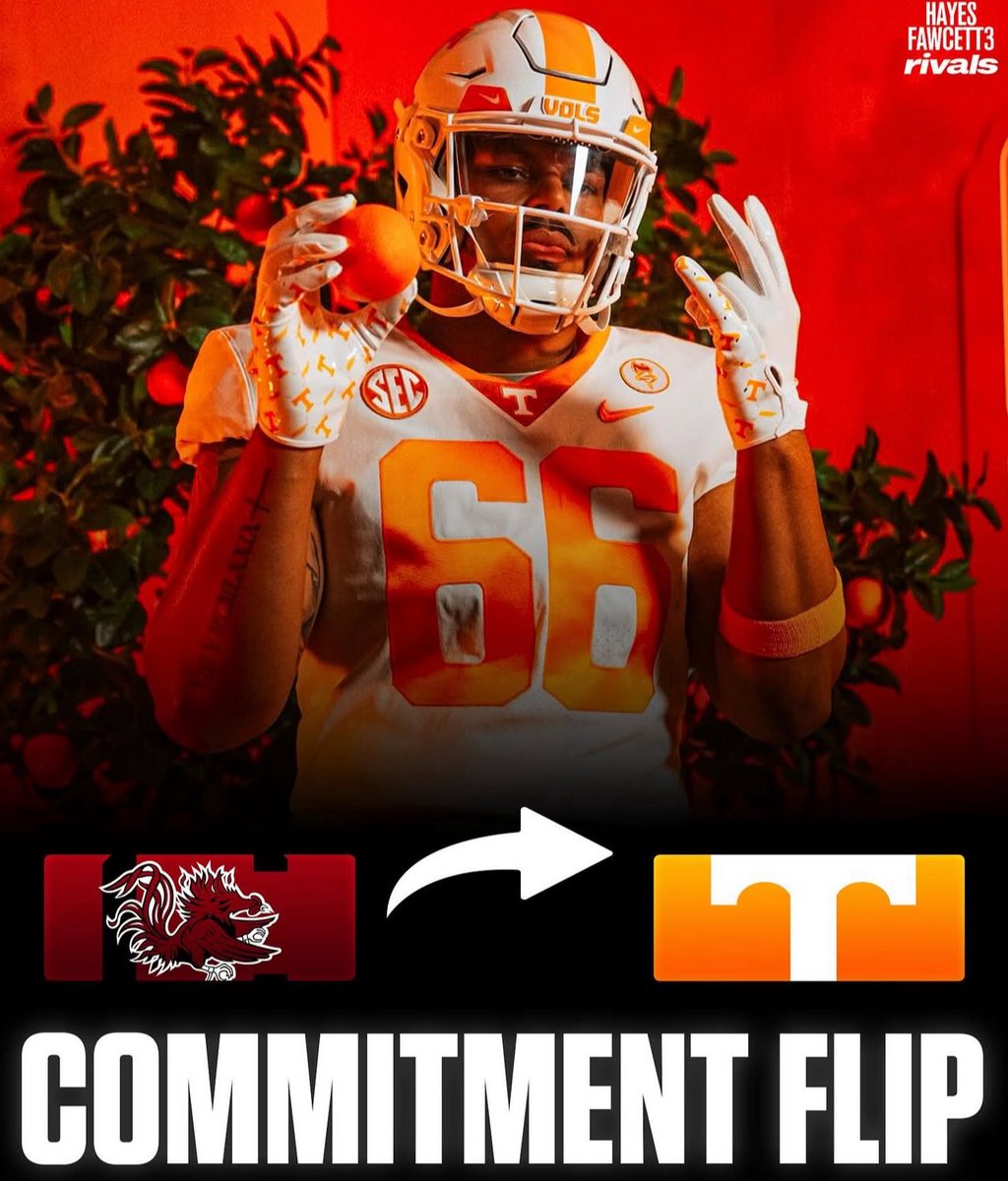 BREAKING: South Carolina 4-star OT Kamari Blair has flipped his commitment to Tennessee🍊

📸: <a href="/Hayesfawcett3/">Hayes Fawcett</a>
