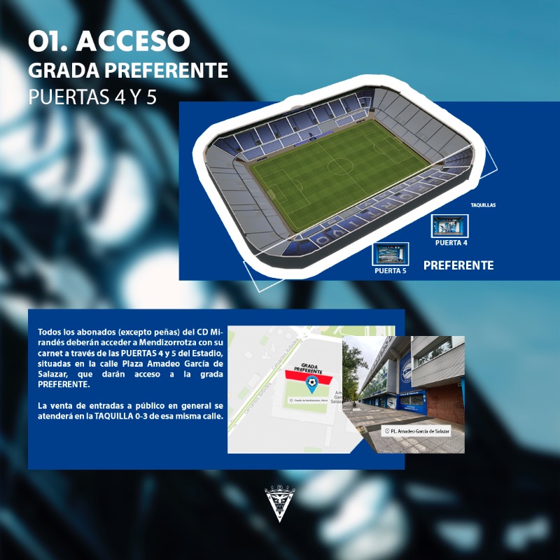 CDMirandes's tweet photo. ℹ️ Información para el acceso al Estadio de Mendizorrotza para los partidos del #CDMirandés en @LaLiga2 

🧣❤️ ¡Nos vemos en Mendi, jabatos!

#AúpaMirandés
