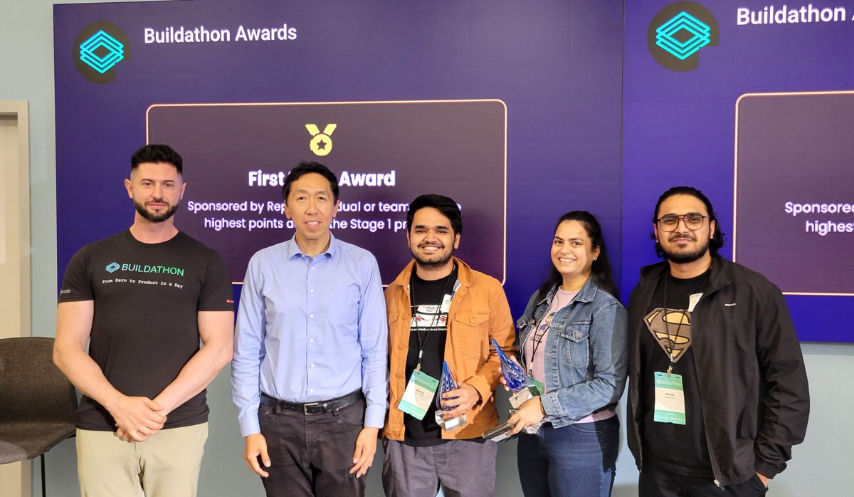 pathuglife's tweet photo. Woke up to the amazing news that our Buildathon win was featured in The Batch Newsletter by @DeepLearningAI 
There was a little team name mix-up earlier, but glad to see The Batch got it right 🙌. @AndrewYNg definitely does his homework before sending it out! https://t.co/OQ3nSX4jLn