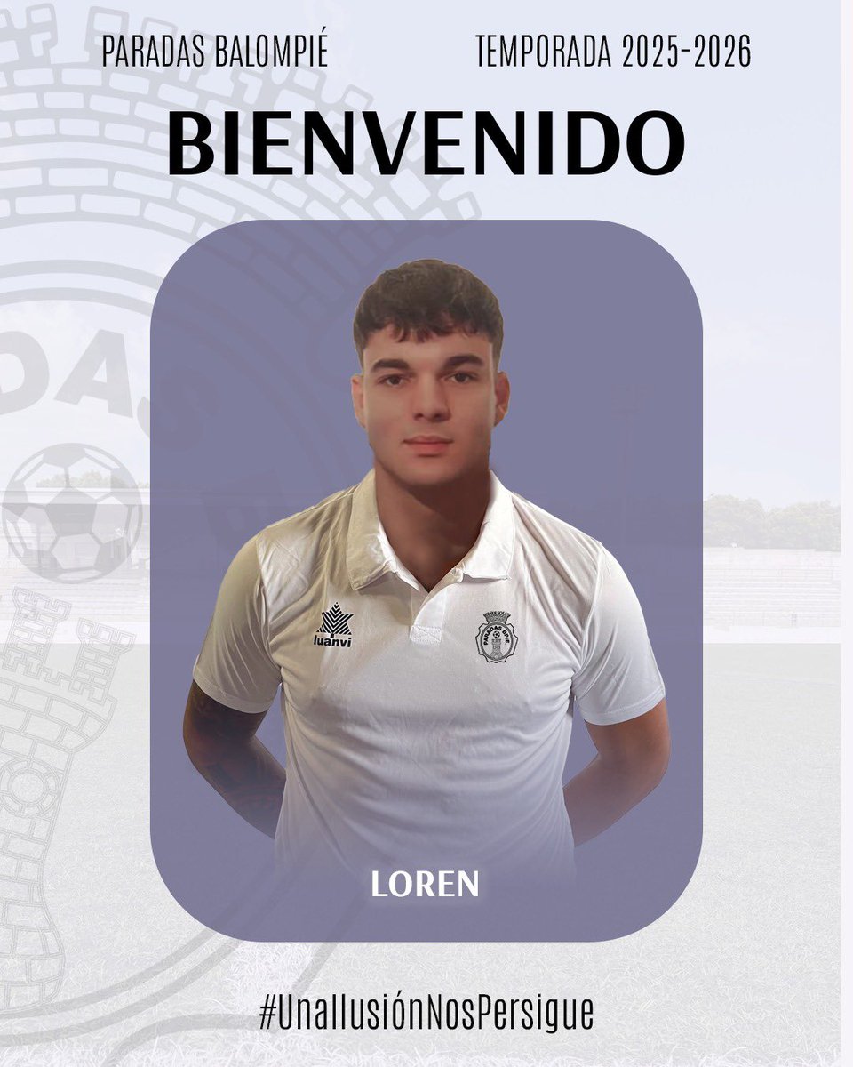 FICHAJE | 📣

Loren Rodríguez, nuevo jugador del Paradas Balompié.

Un futbolista con calidad y proyección que se incorpora al equipo para la temporada 2025/2026, aportando frescura y ganas de crecer vistiendo nuestros colores.

¡Bienvenido, Loren! 💜

#UnaIlusiónNosPersigue