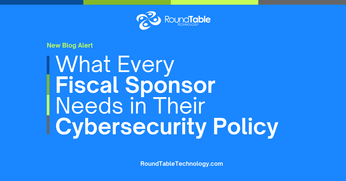 RoundTableIT's tweet image. New Blog Alert!
In our latest blog, we outline exactly what every fiscal sponsor should include in their cybersecurity policy to stay resilient and build trust. Read here: bit.ly/45OWHTf
#nonprofit #nonprofittech #technology