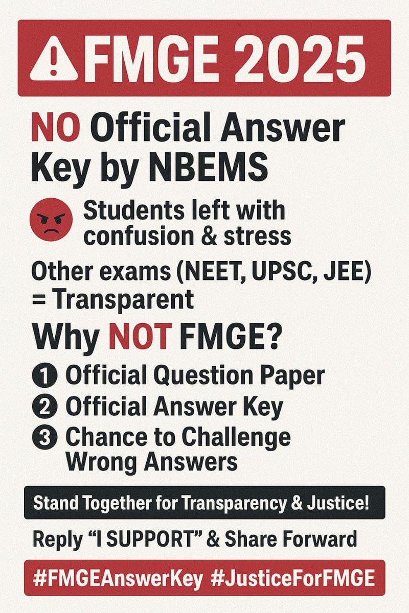 atulroy1998's tweet photo. Please support fmgs in this matter, we want transparency in fmge exam too. I know many students stuck in between 140-150 marks in fmge exam. #neetpg25 #FMGE  #NEETPG #NEETPGMARKSDISCREPANCY https://t.co/fRv0eIuVSq