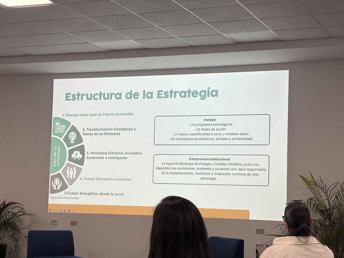Pasos rumbo a la transición energética ☀️
Nuestra directora de vinculación <a href="/_rociorodriguez/">Rocio Rodriguez</a> atendió la invitación del <a href="/ClusterEnergiaS/">Clúster de Energía Sonora</a> donde <a href="/amecchmo/">Agencia Municipal de Energía y Cambio Climático</a> presentó la Estrategia Municipal de Transición Energética 2024–2030, paso clave hacia un futuro más limpio e incluyente.
#RedHCV