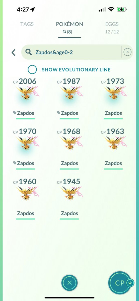 🔥🧊⚡️Legendary Birds Days 🔥🧊⚡️

I hope everyone had fun catching the legendary birds

🧊 16 Articuno Caught
🧊 397 Candy
🧊 86 XL Candy
🌟 0 Shiny

🔥 10 Moltres Caught
🔥 254 Candy
🔥 61 XL Candy
🌟 0 Shiny

⚡️ 8 Zapdos Caught
⚡️ 187 Zapdos Candy
⚡️43 XL Candy 
✨ 0 Shiny