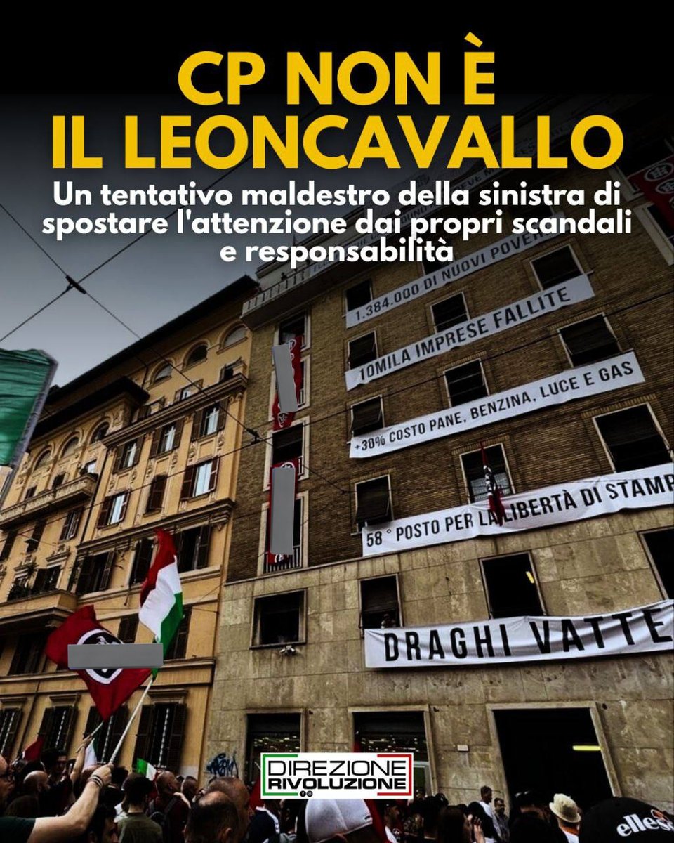 StefanoVecch's tweet photo. #Leoncavallo, CPl: paragone con noi è solo strumetalizzazione 

Il Leoncavallo era ospitato in un edificio di proprietà privata. CP, al contrario, da oltre vent’anni ha sede in un immobile del demanio dello Stato sottratto al degrado e alla speculazione, nel cuore di #Roma, https://t.co/Y5oABxwcn0