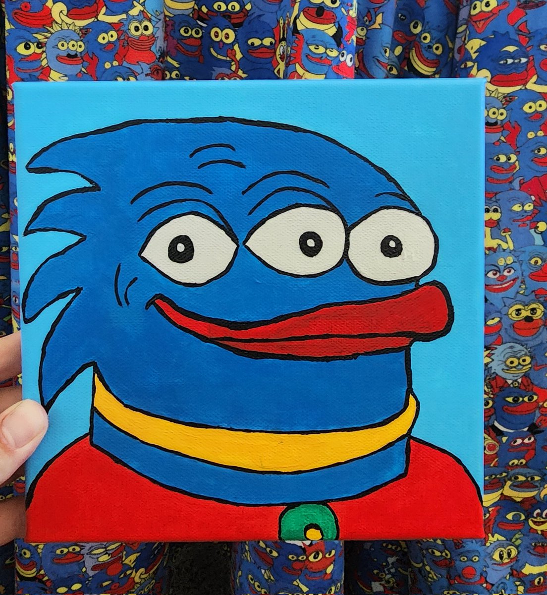 CaptainHowdy237's tweet photo. I have completed my self-portrait 😅

 💙❤️💛

#HarryPotterObamaSonic10inu 
@sprotogremlins https://t.co/xlfFEYc2Xc