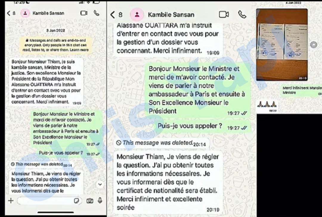 **Publié pour Chris Yapi**

🔥 NOUVELLE RÉVÉLATION 🔥

Les échanges secrets entre Tidjane Thiam et le ministre Sansan Kambilé viennent de fuiter !

Lien du post : youtube.com/post/UgkxdFHFy…

CHRIS YAPI NE MENT PAS.