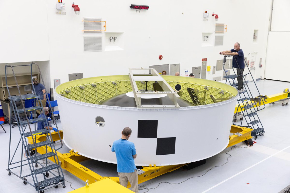 NASA Artemis (@nasaartemis) on Twitter photo From <a href="/NASA_Marshall/">NASA Marshall</a> to <a href="/NASAKennedy/">NASA's Kennedy Space Center</a>.
The final piece of the rocket for NASA's Artemis II mission has arrived in Florida.
The Orion stage adapter, used to connect the SLS upper stage to the Orion spacecraft, will soon be stacked on the rocket.
Up next: go.nasa.gov/4lFdEFw From <a href="/NASA_Marshall/">NASA Marshall</a> to <a href="/NASAKennedy/">NASA's Kennedy Space Center</a>.
The final piece of the rocket for NASA's Artemis II mission has arrived in Florida.
The Orion stage adapter, used to connect the SLS upper stage to the Orion spacecraft, will soon be stacked on the rocket.
Up next: go.nasa.gov/4lFdEFw