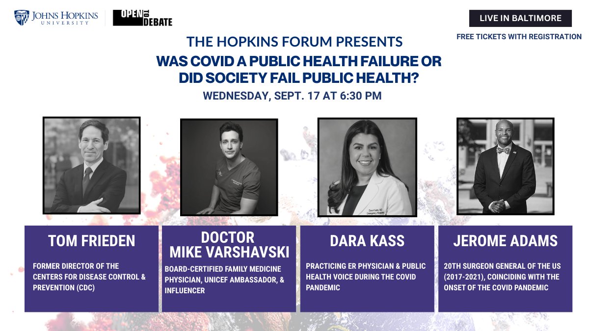 LIVE FROM BALTIMORE ON SEPT 17

It's been 5 years since the pandemic. Critics argue that public health leaders mismanaged the crisis, while others claim the failures were societal, citing widespread misinformation, and resistance to masks, vaccines, and distancing.

Hear renowned