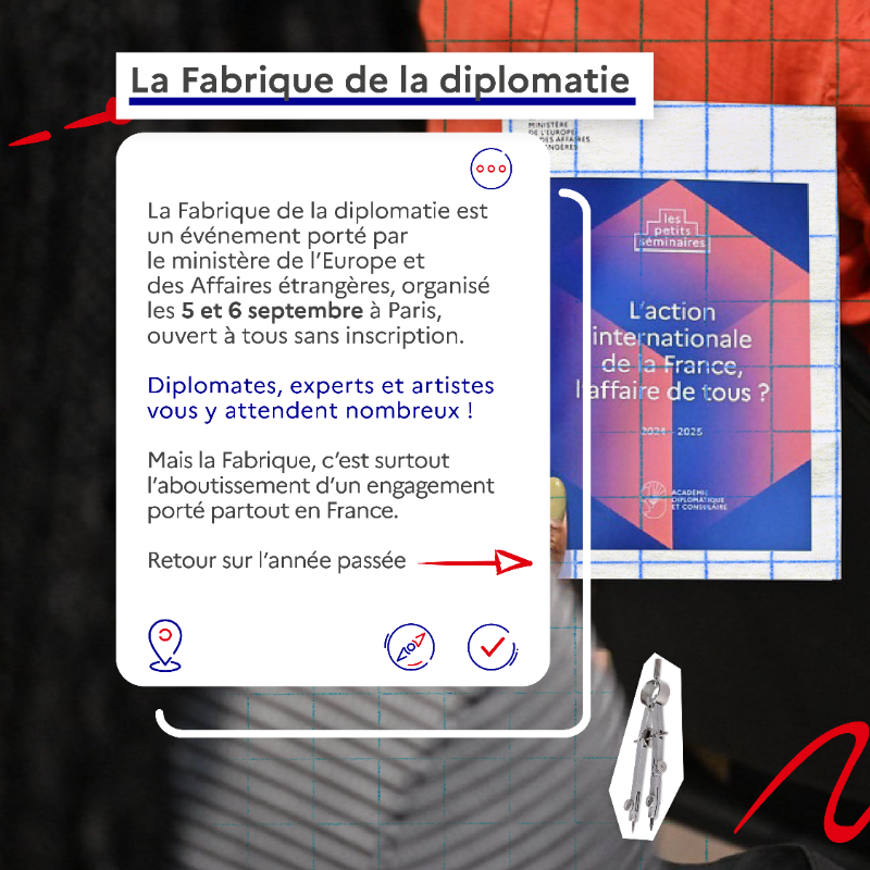 francediplo's tweet photo. La diplomatie se construit avec VOUS, partout en France !  

Toute l’année, l’Académie diplomatique et consulaire va à la rencontre des citoyens.

Les 5 &amp; 6 septembre, la #FabriqueDeLaDiplomatie en est l’aboutissement : 2 jours gratuits, ouverts à tous.