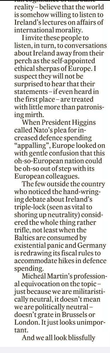Conor Hogarty (@conorhogarty) on Twitter photo 🇮🇪 is turning itself into finger wagger in chief.
Finn McRedmond is writing in todays <a href="/IrishTimes/">The Irish Times</a>. Well worth a read. 🇮🇪 is turning itself into finger wagger in chief.
Finn McRedmond is writing in todays <a href="/IrishTimes/">The Irish Times</a>. Well worth a read.