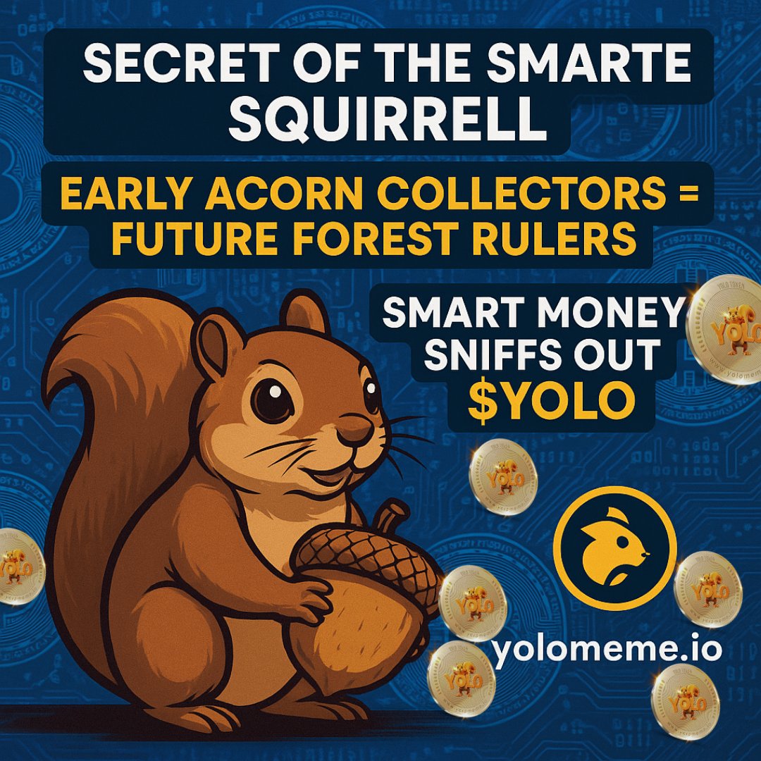 🧠 Secret of the Smartest Squirrel 🔐

🔸 It doesn’t chase hype, it builds.
🔸 Early acorn collectors = future forest rulers.
🔸 Smart money sniffs out $YOLO.

#SquirrelSmart #YOLOGenius #CryptoMoves #AcornBrain