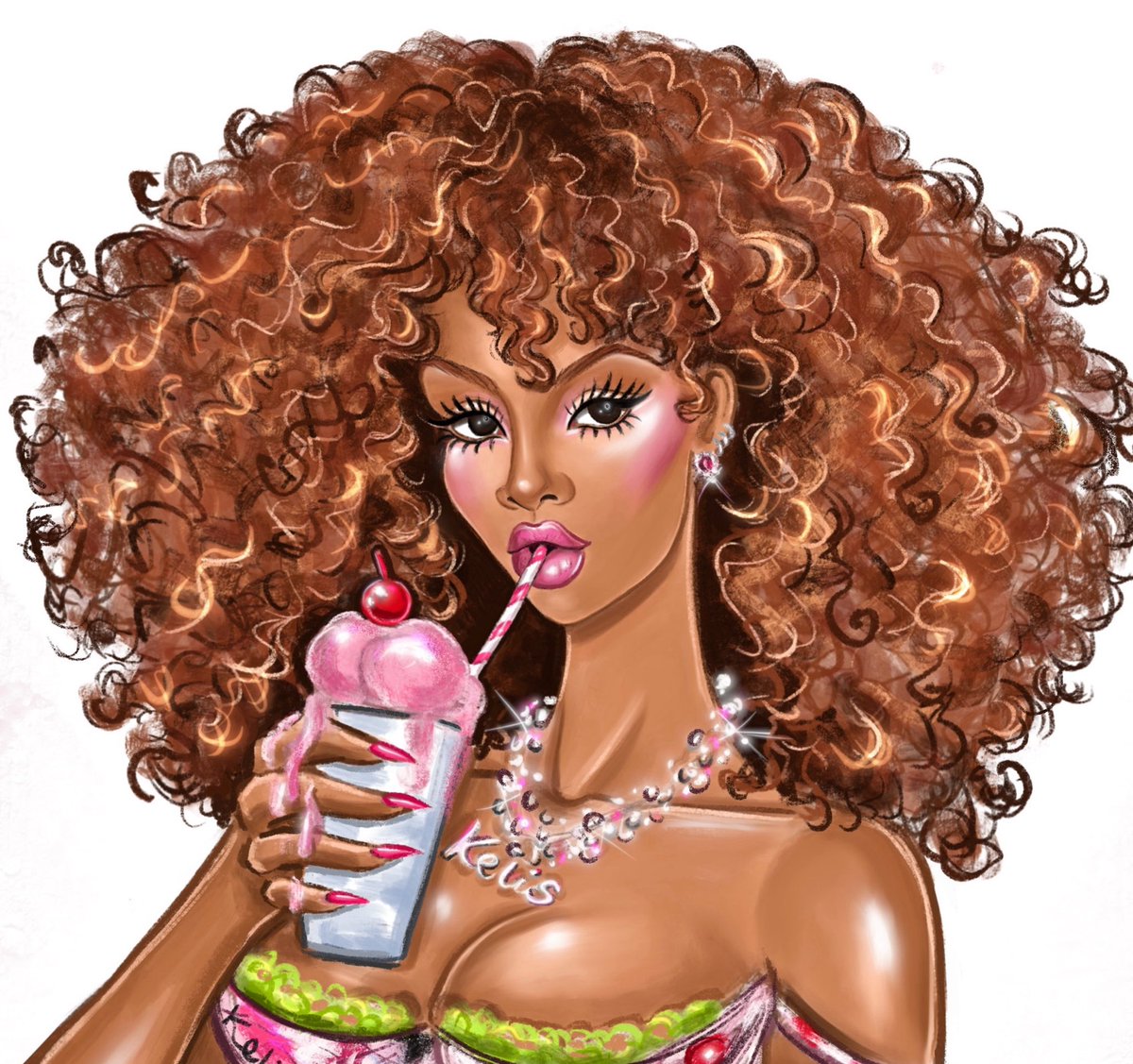 Hayden_Williams's tweet image. KELIS 🩷🍒🍦

Happy Birthday to the multitalented #Kelis. A very ahead of her time &amp;amp; versatile artist + Queen of #Milkshake of course!! I wanted to create a look inspired by the music video &amp;amp; #Tasty album era circa 2003. @kelis