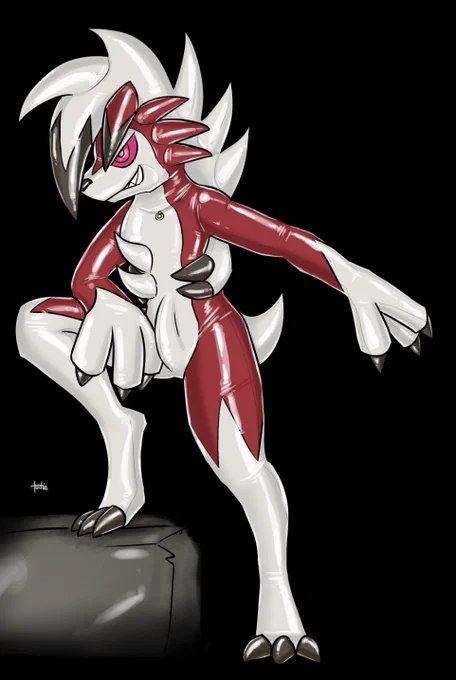 Midnight Lycanroc (ラバースーツのすがた) 恐らく世界でリアルスウツを所持している人が最も多いポケモンの1体。 本物を見てみたいんですよねぇ・・・