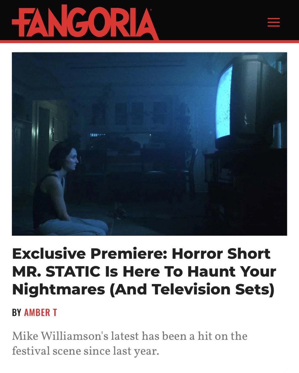 Mike Williamson (@williamsonmike_) on Twitter photo MR. STATIC had its world premiere at the amazing <a href="/BeyondFest/">Beyond Fest</a> last Sept. Very grateful for Christian <a href="/EvrimErsoy/">Evrim Ersoy</a> <a href="/nikisublime/">McControversy</a> <a href="/cinematic_void/">Cinematic Void</a> and the rest of the awesome crew. MR. STATIC is now online and <a href="/FANGORIA/">FANGORIA</a> has the exclusive: fangoria.com/mr-static-excl… MR. STATIC had its world premiere at the amazing <a href="/BeyondFest/">Beyond Fest</a> last Sept. Very grateful for Christian <a href="/EvrimErsoy/">Evrim Ersoy</a> <a href="/nikisublime/">McControversy</a> <a href="/cinematic_void/">Cinematic Void</a> and the rest of the awesome crew. MR. STATIC is now online and <a href="/FANGORIA/">FANGORIA</a> has the exclusive: fangoria.com/mr-static-excl…