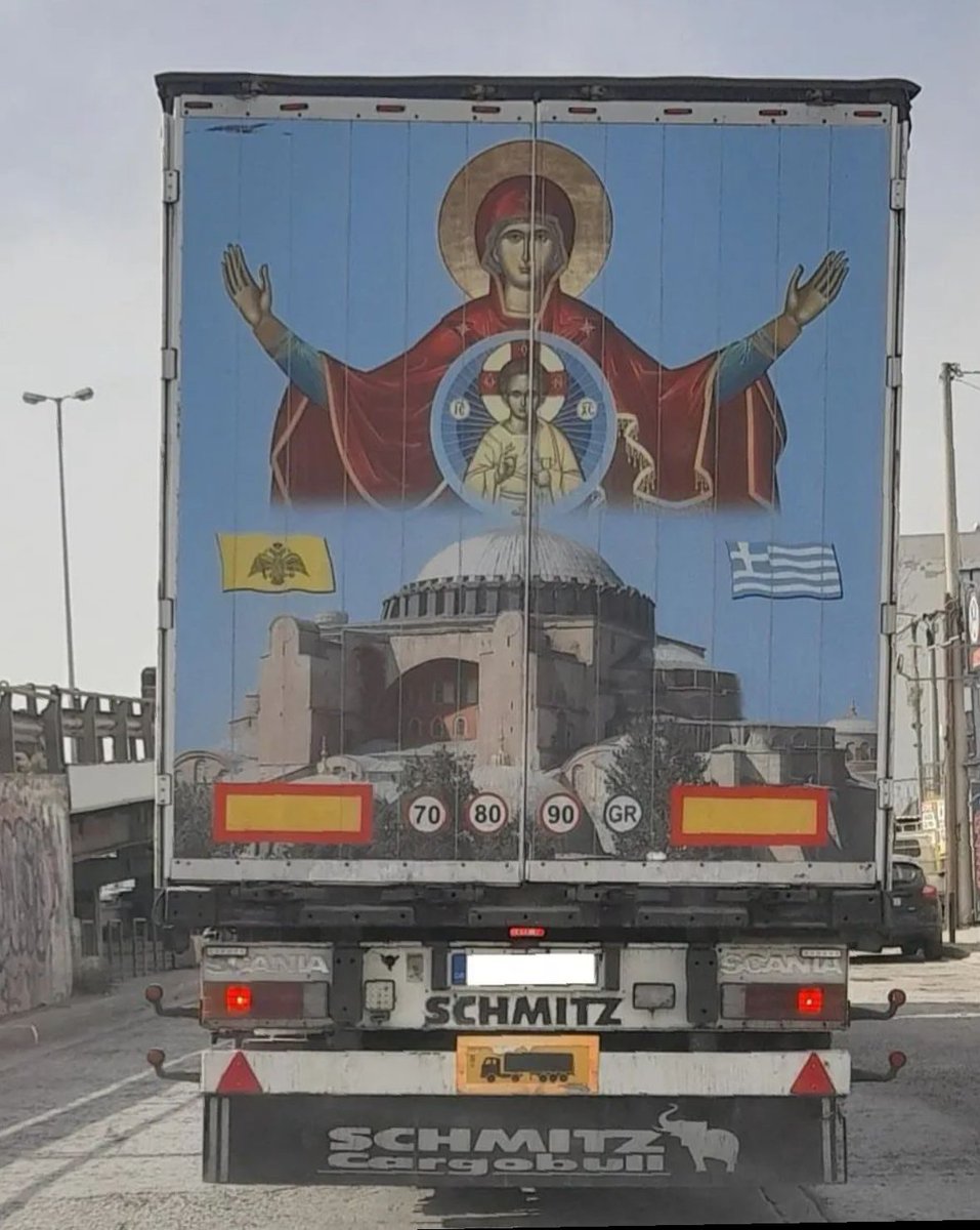 HellenicEchoes's tweet photo. The first truck we will send once Constantinople is free https://t.co/dTQwdWprV1