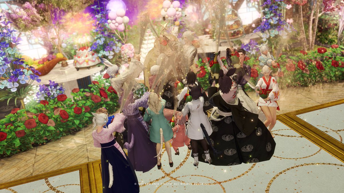 本日退勤致しました🌸
お会いできた皆様、楽しい時間をありがとうございました💖
そしていつも竜胆を支えてくれているひーたん🫶🏻✨
お誕生日おめでとう🎂🎉
みんなでお祝いできて嬉しかったよ㊗️
お礼は後日こちらのツリーに綴らせていただきますね🥰
 #RD_FF14  #FF14対話店