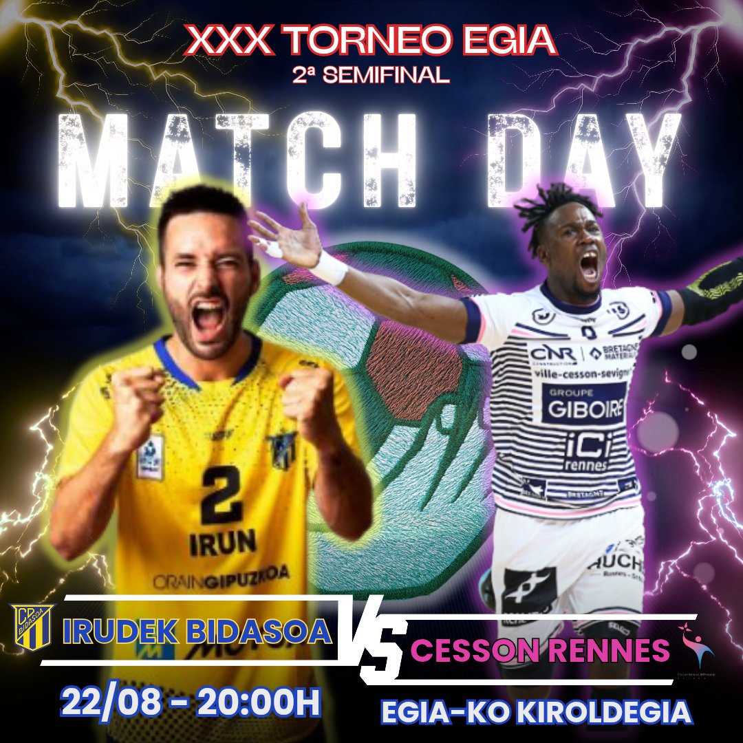 Egia Eskubaloia (@egia_eskubaloia) on Twitter photo 🌟 Mañana empieza el torneo con dos interesantes partidos.
A las 18h <a href="/ciudadlogronobm/">Club Balonmano Ciudad de Logroño</a> contra <a href="/LimogesHandball/">Limoges Handball</a>
A las 20h <a href="/CDBidasoaIrun/">CD Bidasoa Irun</a> contra <a href="/crmhb/">Les Irréductibles Cessonnais</a>
Acércate a disfrutar del mejor balonmano!! 🌟 Mañana empieza el torneo con dos interesantes partidos.
A las 18h <a href="/ciudadlogronobm/">Club Balonmano Ciudad de Logroño</a> contra <a href="/LimogesHandball/">Limoges Handball</a>
A las 20h <a href="/CDBidasoaIrun/">CD Bidasoa Irun</a> contra <a href="/crmhb/">Les Irréductibles Cessonnais</a>
Acércate a disfrutar del mejor balonmano!!