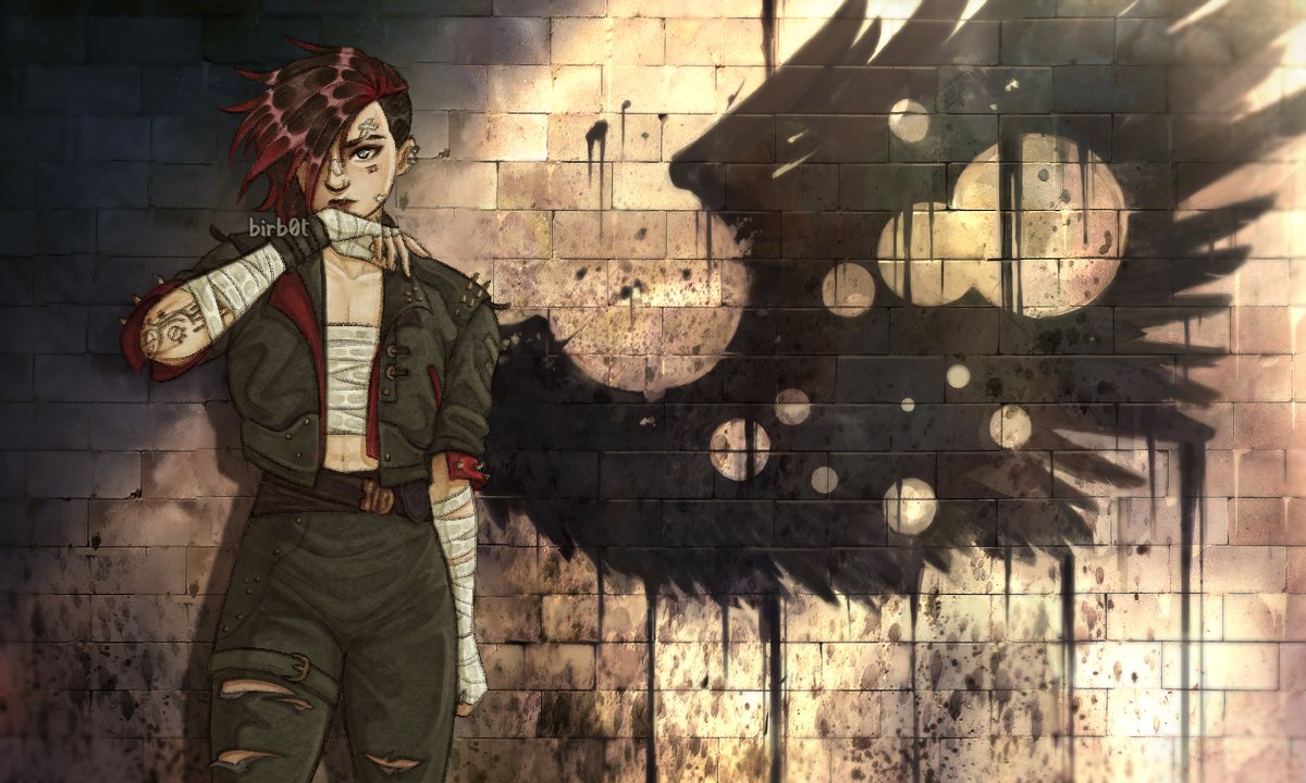 birb0t's tweet image. angel VIth a shotgun nightcore version for the ones that get it 🙏

#vi #viarcane #arcane #arcanefanart