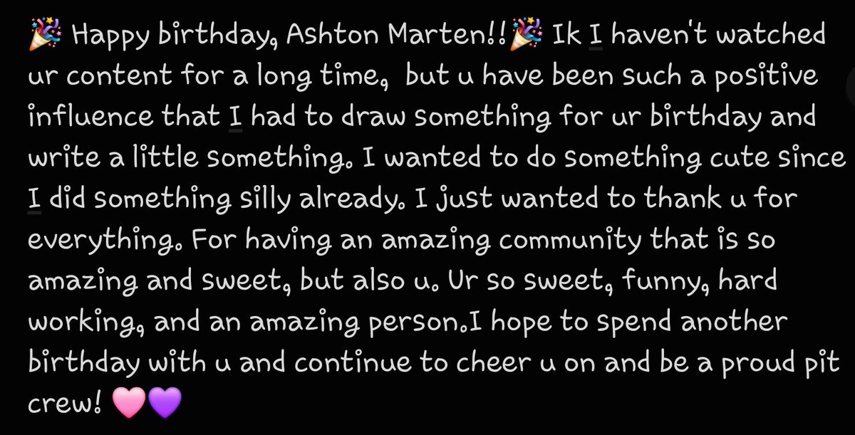 Happy birthday, Ashton Marten! I'm so sorry this is late.  I hope u don't mind.  #AshtonARTen