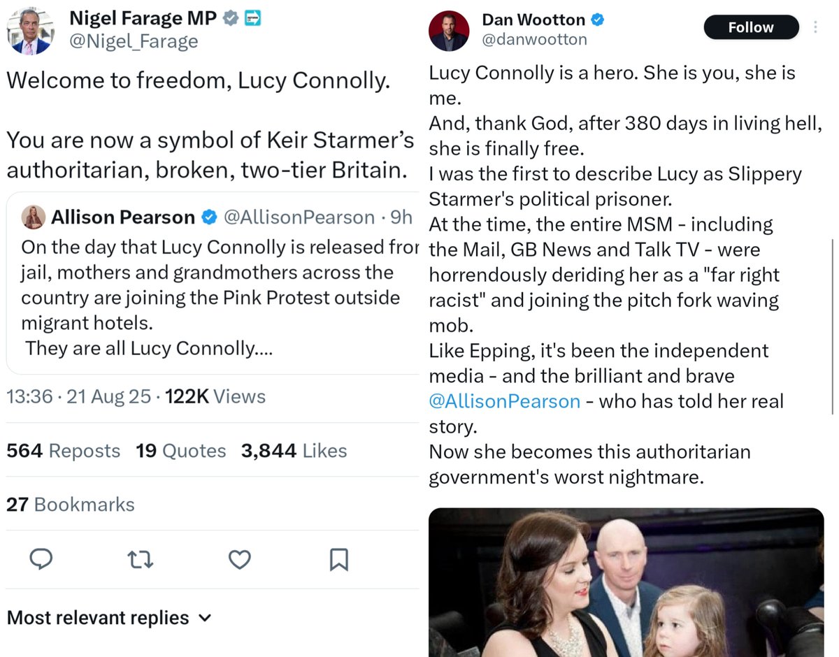 Trying to burn down a government-run building full of people for political reasons is terrorism. FACT

Dictionary: "terrorist" = one who commits/advocates terrorism. FACT 

Lucy Connolly promoted burning refugees alive in govt hotels. FACT

The Right are gushing over a TERRORIST.