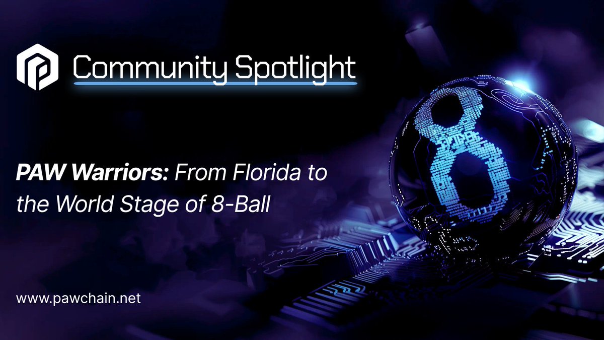 Our first community spotlight is live 🎱

Highlighting the PAW Warriors at the APA World Pool Championships in Las Vegas.

Also included: ApeBond partnership and details of this week’s Discord AMA.

Read the full blog post: pawchain.net/blog/paw-warri…