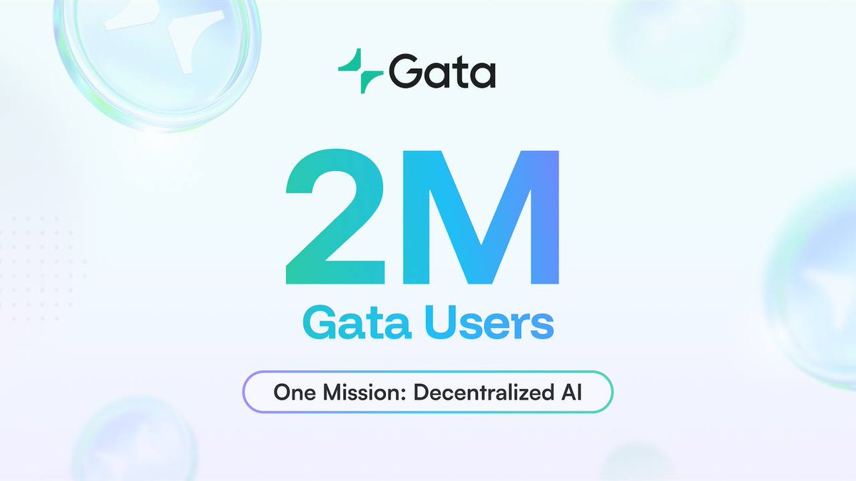 Gata’s users just crossed 2M 🚀

This isn’t just about numbers — it’s proof that the future of AI belongs to the community 🌍

Onward to the next million.