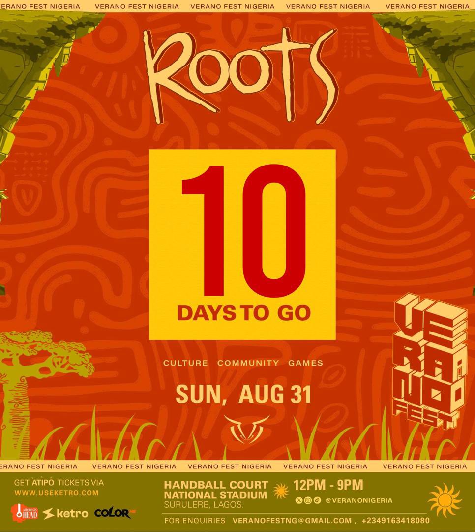 WhatsApp community for anyone interested. 
Let’s make history together. 
10 days to go! 
#VeranoFestNg