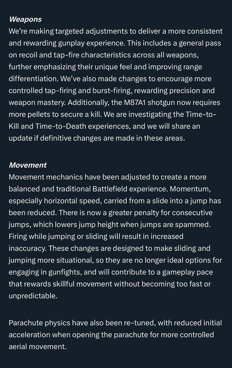 Battlefield 6 has just hand delivered the crown to black ops 7 

Battlefield hasn’t learned from 10 years of bad games and why call of duty kills them on arrival 

Killing movement and And making the game less fluid just made black ops 7 the clear winner

RIP Bf6