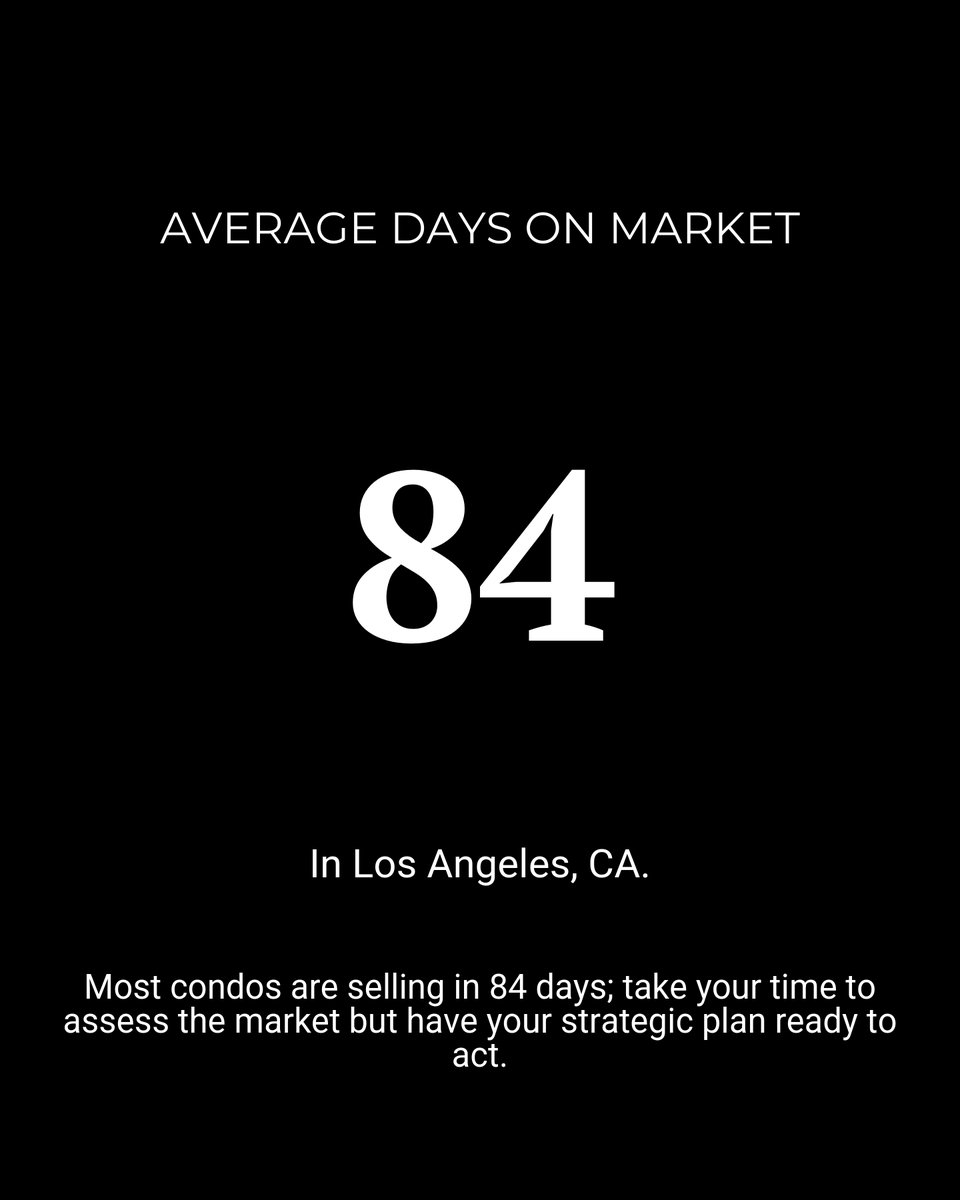 damoncohen's tweet image. "Looking at LA condos? Quick scoop: 1409 condos for around $839.5K. 34.1% have price cuts—score deals! Fast sales: 84 days. 14.5% relisted—bargain time! Want the inside scoop? Let's chat! #LAREalEstate #CondoLife"