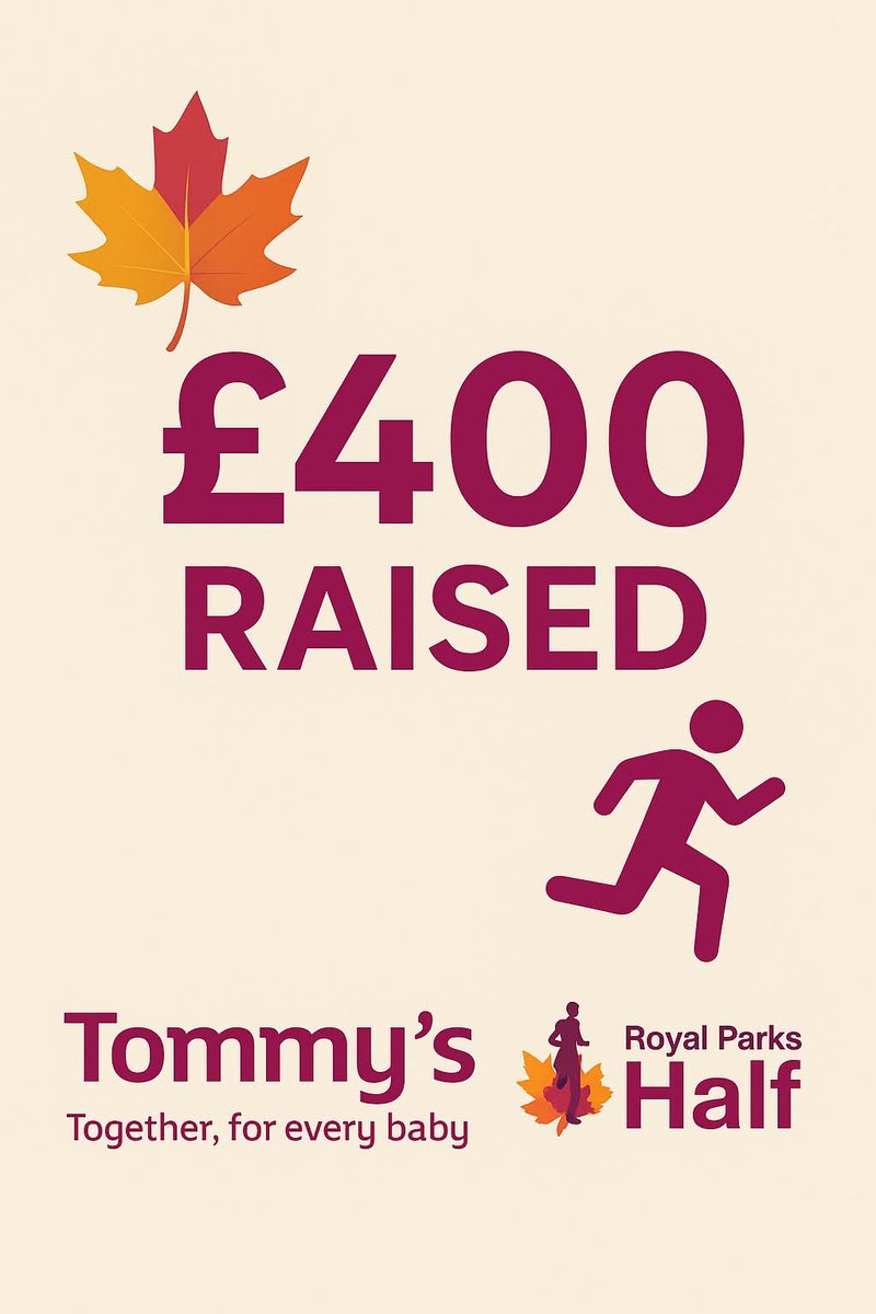 PeterReady's tweet image. £400 now raised for Tommy's with 7 weeks still to go until the Royal Parks Half Marathon on October 12th. 

justgiving.com/page/peter-rea…

#Tommys #HalfMarathon #RoyalParksHalf