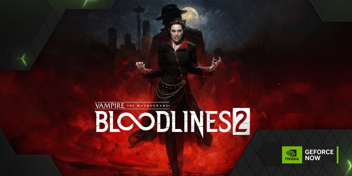 VtM_Bloodlines's tweet photo. Vampire: The Masquerade - Bloodlines 2 is coming to GeForce NOW on October 21, 2025! Find out more in the blog post. 🧛 

Read now: https://t.co/q6nk1qlwoD https://t.co/Eb8OTpruEi