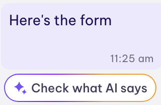 thinkwithaction's tweet photo. Excellent use of AI. Let people decide if they want to hear what AI has to say, and their appetite for it should naturally increase the more they think AI is smart. 

Great product discovery too; do customers actually want AI opinions? If they don't click button then no. https://t.co/bcQBgelR6C