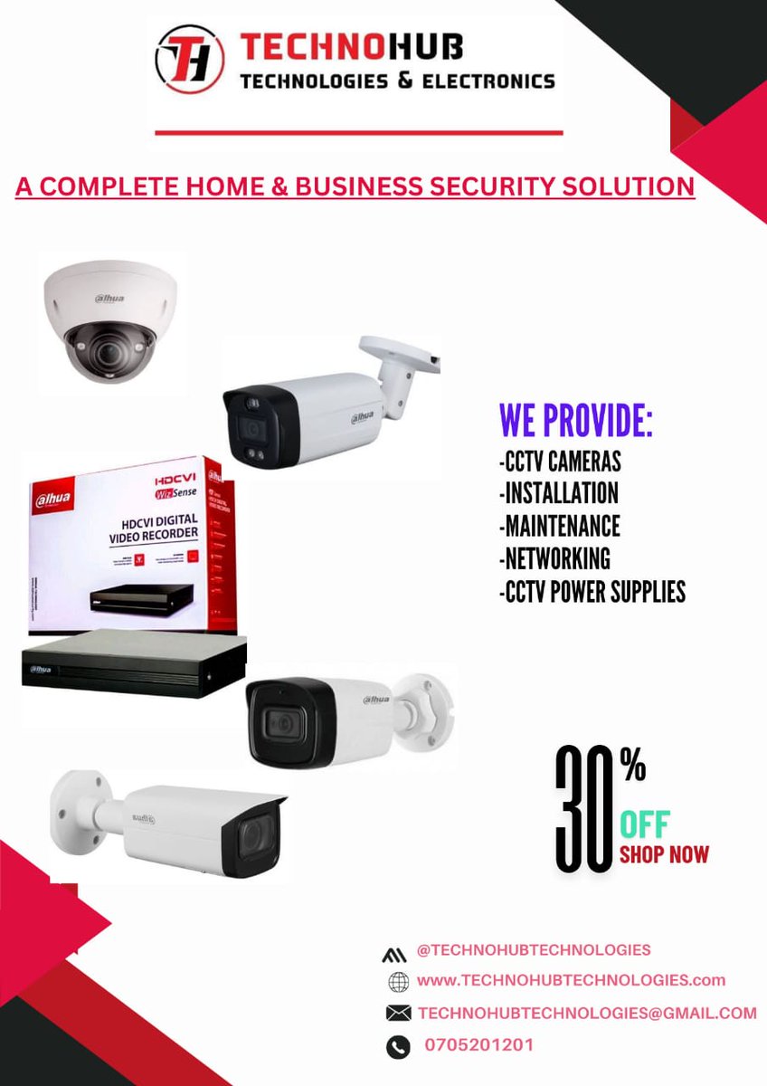 technohubtech's tweet image. CCTVs, and CCTV installation and maintenance now available 

Just call text or WhatsApp us at 0705-201-201 or 07-22-926-292 Or visit us at Runda Mall 2nd floor shop S20 or at Hazina Towers ground floor suite 3, we deliver country wide.