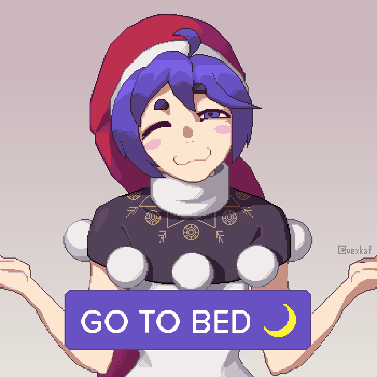 Me to my online friend in different timezone:

#東方Project #pixelart
