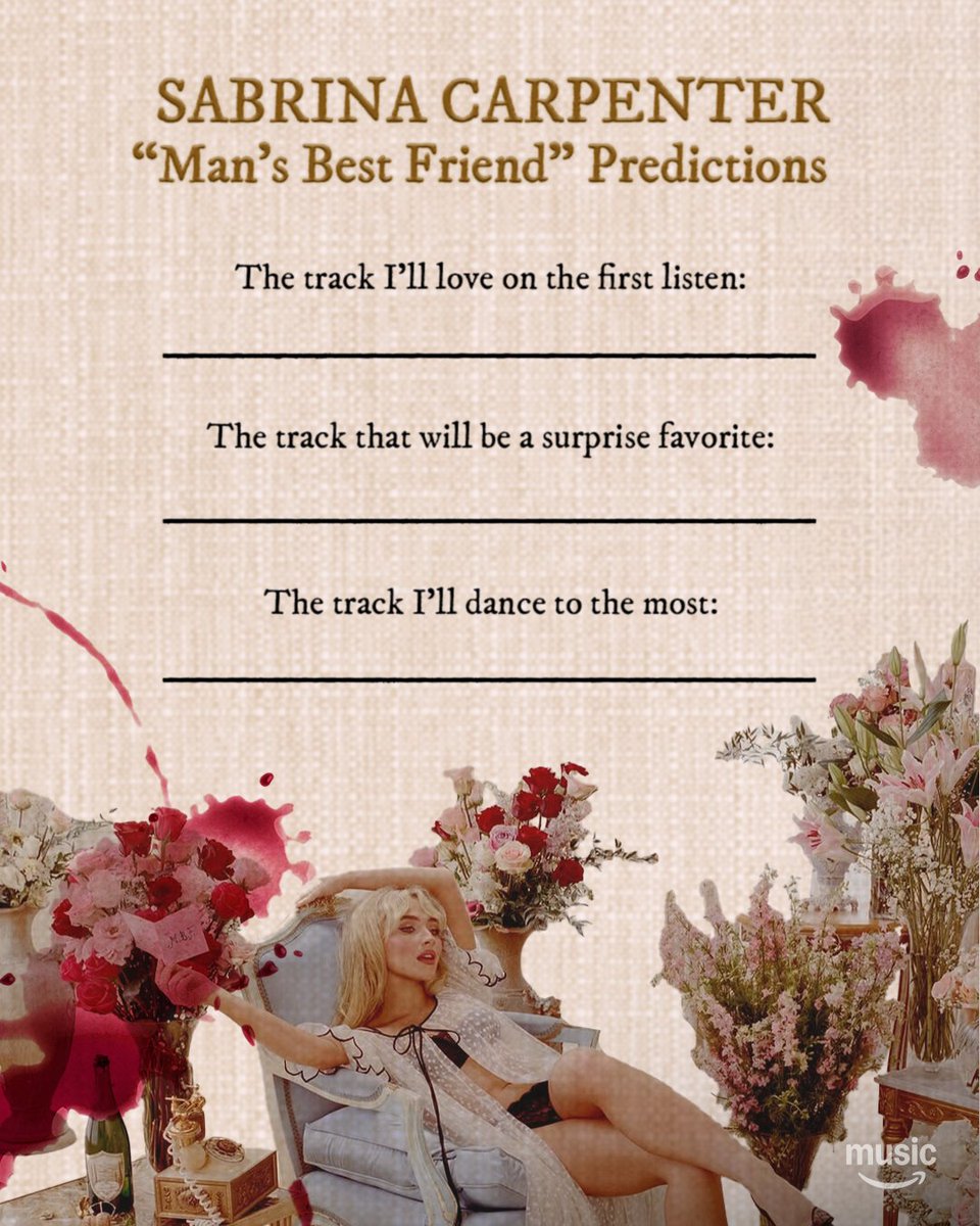 carpenters, make your guesses for Man’s Best Friend! 💋