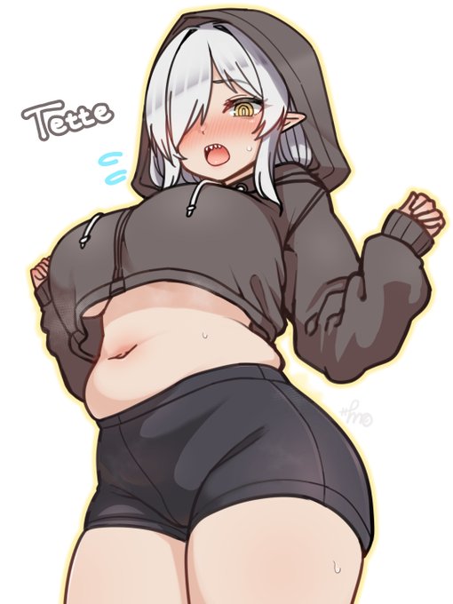 よそのこ テッテちゃんにスパッツパーカー着て貰ったお絵です、。 