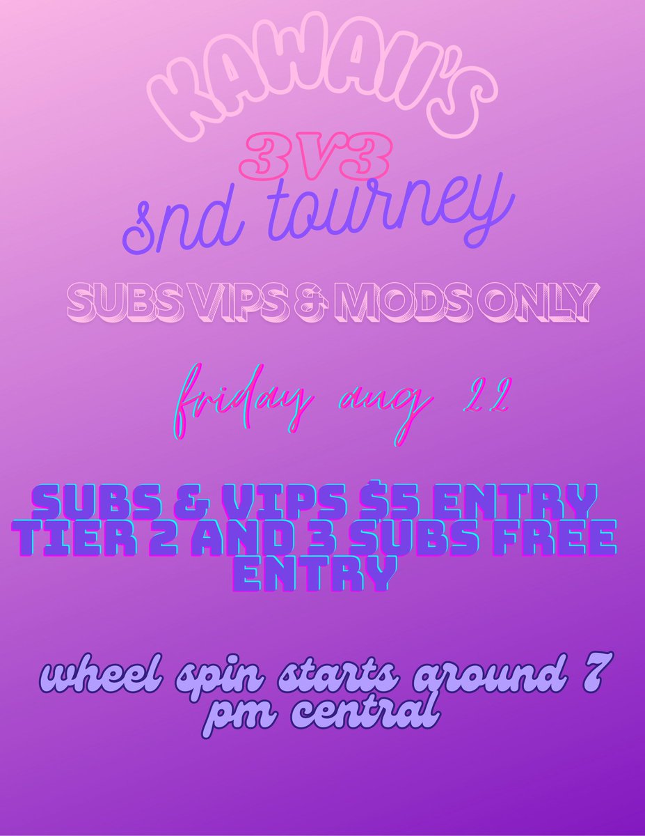 Another b06 tourney tomorrow! (if we get enough ppl)
Comment for spot &lt;3