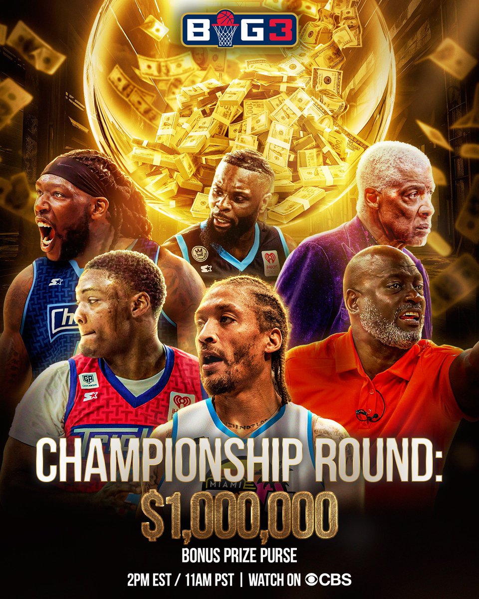 TheDunkCentral's tweet photo. 🚨 Michael Beasley will face off against Montrezl Harrell for $1M 🚨

Their teams will meet this Sunday at 2 PM in the BIG3 Championship 🏆

Expect buckets, trash talk, and a whole lot of smoke. Don’t miss it 🔥 https://t.co/DnhQoxkr46
