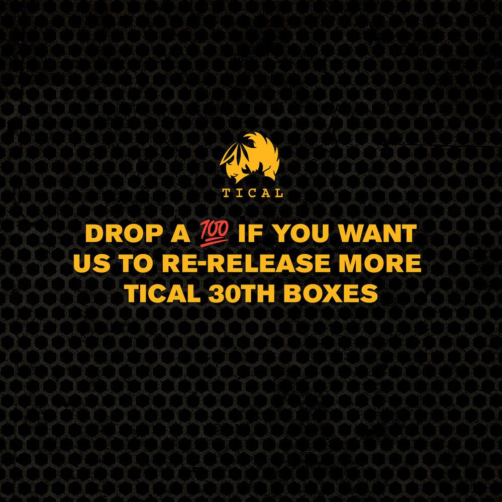 TICAL Official (@ticalofficial) on Twitter photo The TICAL 30th Boxes disappeared quicker than a blunt in a rotation 🔥 <a href="/methodman/">methodman</a> <a href="/ticalofficial/">TICAL Official</a> <a href="/buytical/">Buy Tical</a> <a href="/theapothecarry/">The Apothecarry</a> buytical.com/collections/ti… #methodman #tical #hiphop #hiphopmusic #hiphopculture The TICAL 30th Boxes disappeared quicker than a blunt in a rotation 🔥 <a href="/methodman/">methodman</a> <a href="/ticalofficial/">TICAL Official</a> <a href="/buytical/">Buy Tical</a> <a href="/theapothecarry/">The Apothecarry</a> buytical.com/collections/ti… #methodman #tical #hiphop #hiphopmusic #hiphopculture