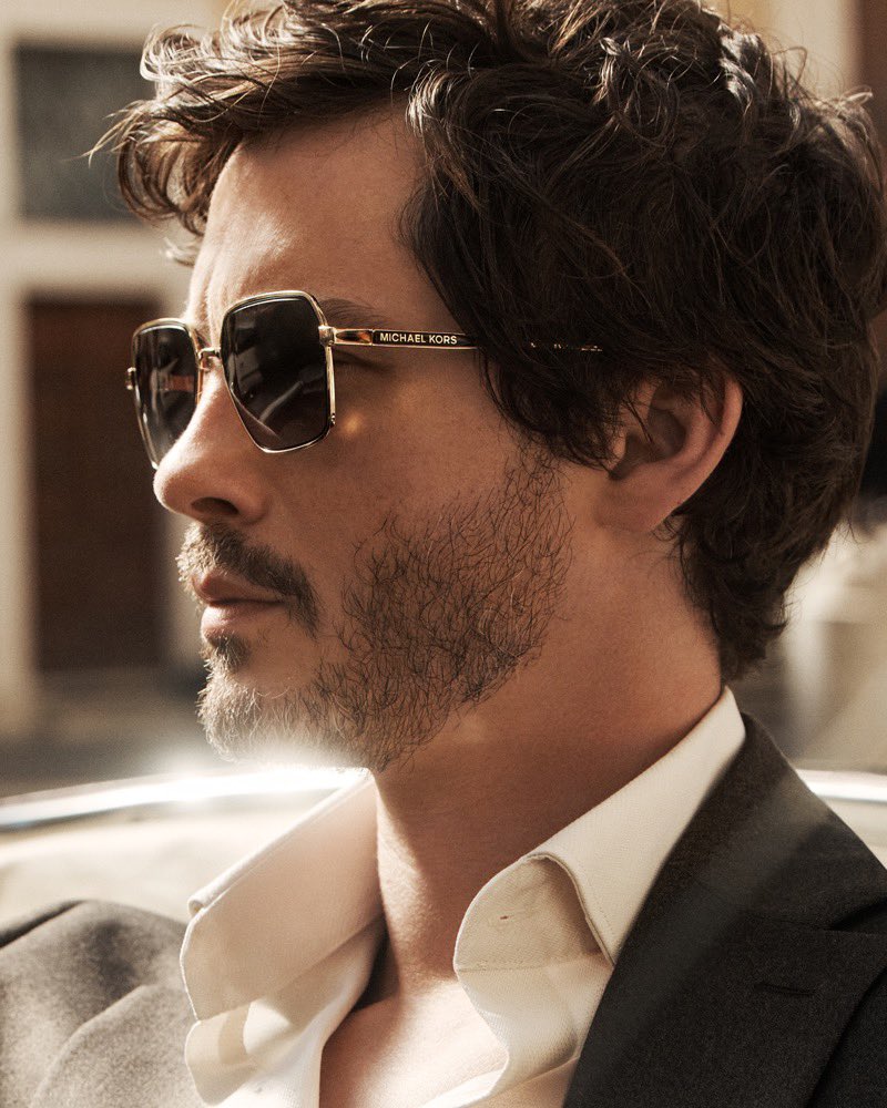 Logan Lerman for the Michael Kors x Fall 2025 campaign in Rome.