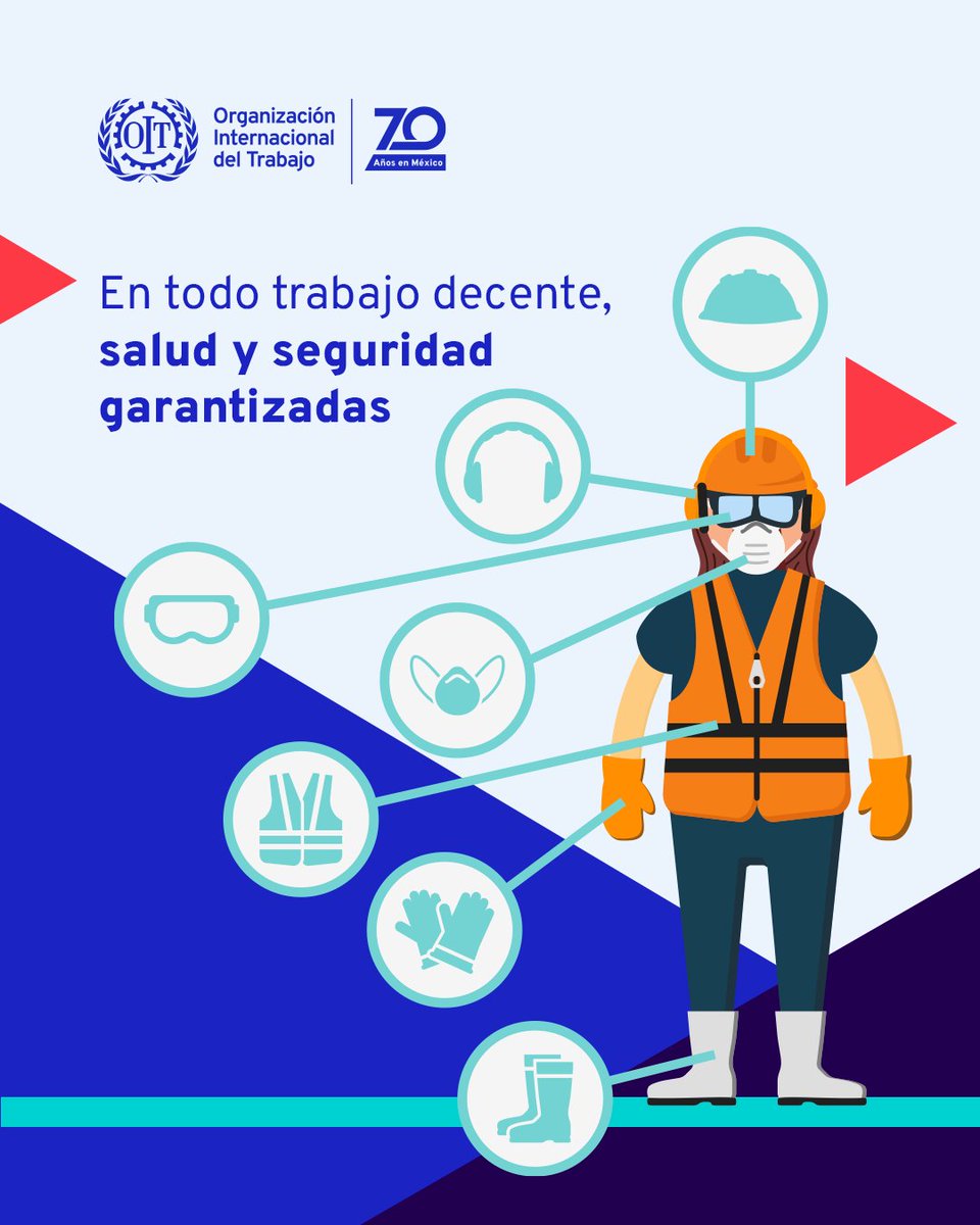 El #Convenio155 de la #OIT promueve el derecho de todas las personas a trabajar en un entorno que no ponga en riesgo su salud o su seguridad. 
#SST #SeguridadSocial #OITMéxico

🔗goo.su/VRsU0Y