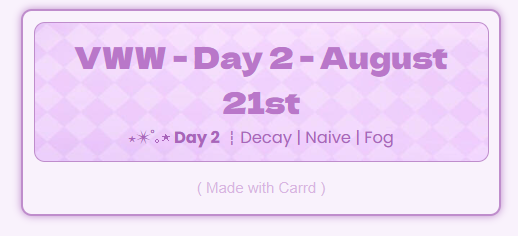 viktorwhumpweek's tweet photo. Behold! the second day dawns upon our whumpee, Viktor! Mention us, and tag your works for #Viktorwhumpweek2025 | #VWW2025 DAY 2 - Decay | Naive | Fog https://t.co/yM9WGT3YBx